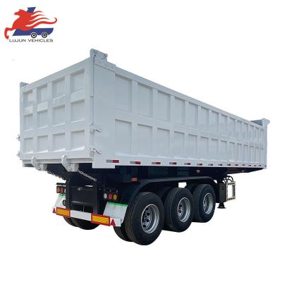 China Truck Trailer 35/40/45 Cubic Meter Dump Cargo Semi Trailer Truck U shape Rear Tipper Truck Trailer for sale for sale