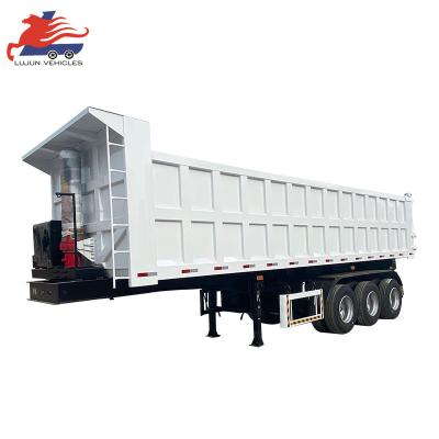 China Truck Trailer heavy duty3 4 5 axles 45 cubic U shape dump trailer tractor truck tipper semi-trailer for sale tipper trailer for sale