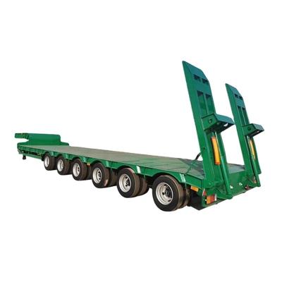 China Truck Trailer Factory manufactures container flatbed 40 feet 3 axle 4 axle truck semi trailer flatbed trailer for sale for sale