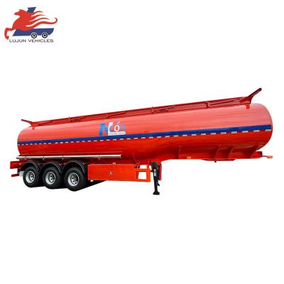 China Truck Trailer 2023 New design hot sale 3 axles 28T - 70tons fuel tanker trailer steel tanker trailer for oil transport for sale