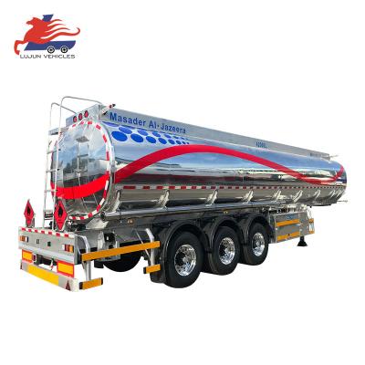 China Truck Trailer 3 Axles Fuel Tanker semi trailer 45000 50000 liters aluminum for sale for sale