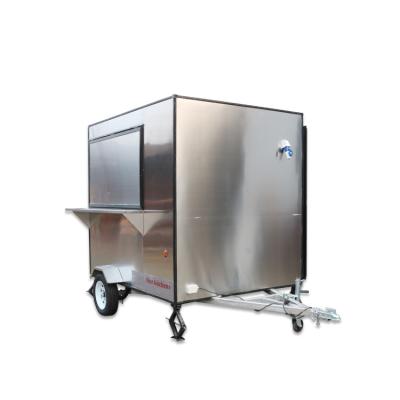 China Outdoor Square Food Vending Cart Mobile Street Food Trailer Vegetable Processing Factory Food Kiosk With Big Sales Window for sale