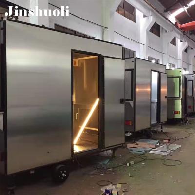 China Customized square vegetable processing plant full food trailer with cooking equipment, mobile street side kitchen for sale