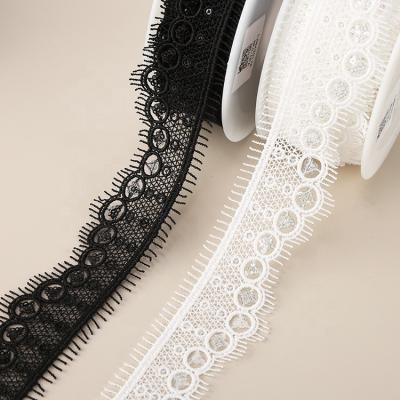 China Hot Selling Low Price Milk Silk Viable Lace Strap Water Soluble Embroidery Lace With Sequins Trim For Garment Wedding Dress Home Sofa for sale