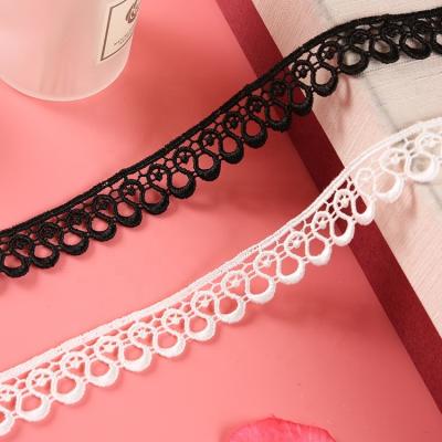 China OEM Water Soluble Stock Heat Embroidery Fabric Polyester Dress Fabrics Lace Up Trimmings For Dress Textile Home Underwear for sale