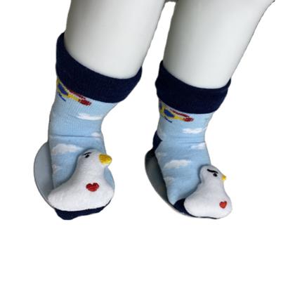 China Custom 3D Logo Design Cartoon Cotton Anti-Slip Breathable 3D Boy Girl Baby Cute Newborn Animal Socks for sale