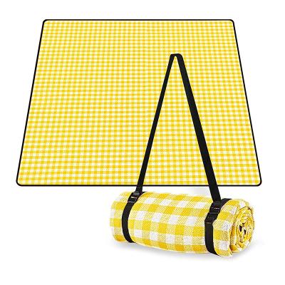 China Custom Outdoor Camping Boho Woven Cotton Picnic Blanket Outdoor Camping Waterproof Acrylic Picnic Blanket 200x200cm For BBQ for sale