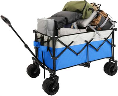 China Easy Movable Hot Sales Oxford Cloth Foldable Garden Cart Outdoor Camping Wagon for sale