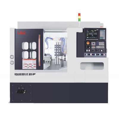 중국 이중 헤드 슬랜트 베드 라이브 스핀들 턴트 이중 타워 Cnc 턴트 5.5kw 스핀들 모터 파워 판매용