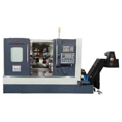 China Accurate 380V Dual Spindle Dual Turret Lathe High Performance for sale