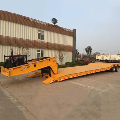 Chine Axe 50 Ton Removable Gooseneck Trailer de l'acier au carbone 2 à vendre