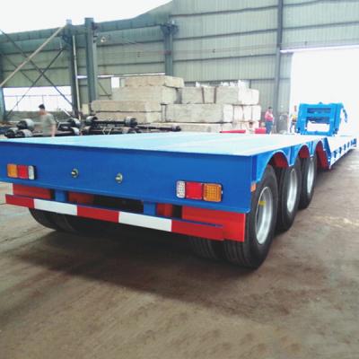 China Equipment Transport RGN Lowboy 80T Gooseneck Drop Deck Trailer for sale