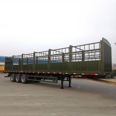 China Animal Cattle Transport 3 BPW Axle 40ft Fence Semi Trailer for sale