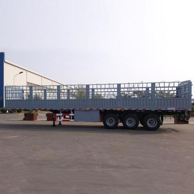 China 600mm High Sidewall Side Railed Tri-Axle Fence Semi Trailer for sale