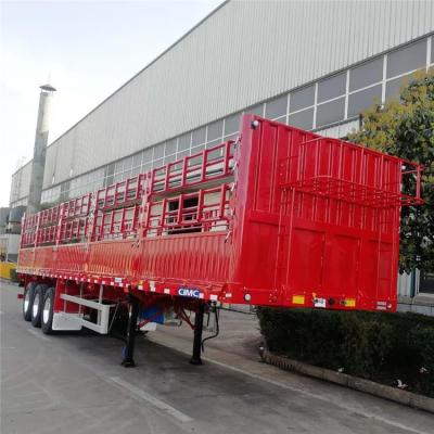 China 50 Ton Dry Cargo Tri Axle CIMC Storehouse Fence Semi Trailer for sale