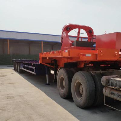 China Tri FUWA Axle Extendable Lowboy Multi Axle Modular Trailer for sale