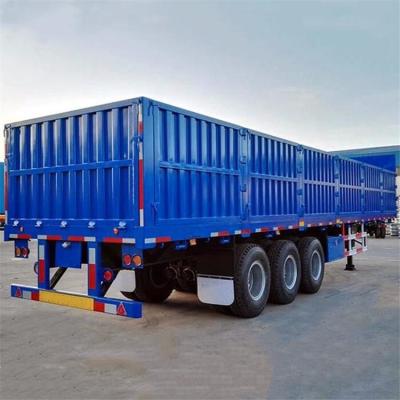 China Cargo Transporting 60T cimc Tri-Axle Sidewall Fence Semi Trailer for sale