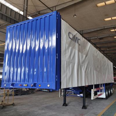 Chine Suspension mécanique Curtainsider 3 axes CIMC Van Semi Trailer sec à vendre