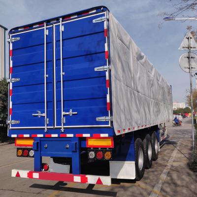 Chine Tri barrière Semi Trailer d'Axle JOST Landing Curtain Van 45ft à vendre