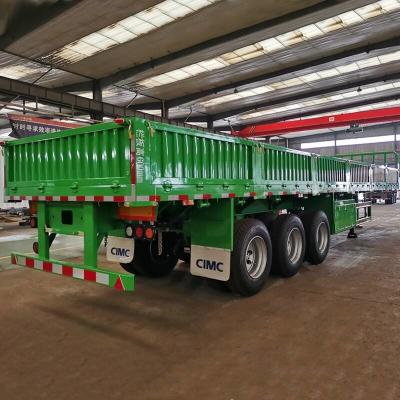 China Q345B Height 600mm Side Wall 3 Axle 50T Cargo Trailer for sale