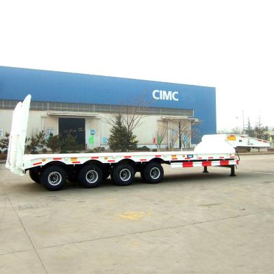 China CIMC 4 Axle Mechanical Suspension Low Loader Trailer for sale