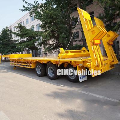 Chine Excavatrice Transport CIMC 60T tri Axle Low Bed Trailer à vendre