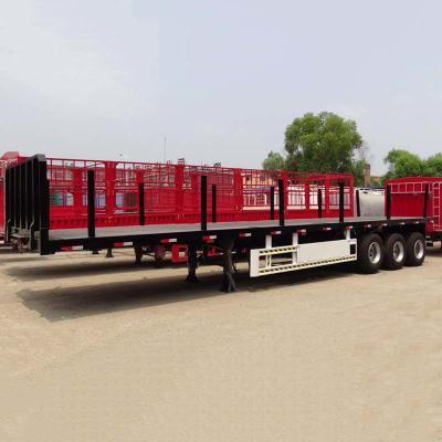 China Log Transport CIMC Tri Axle Timber Flatbed Trailer for sale