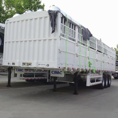 China CE Livestock 60T Fence 600mm Sidewall Semi Trailer for sale