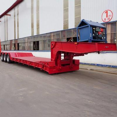 China Tri Axle Detachable Gooseneck Lowboy Trailer removível à venda