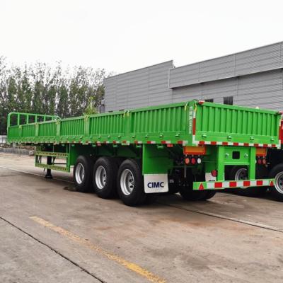 Chine 50 tonnes CIMC semi 3 à couvercle serti Axle Dropside Trailer à vendre