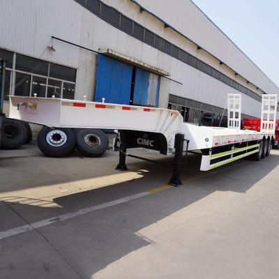 Chine CIMC tri Axle Low Loader Trailer pour les machines résistantes de transport à vendre