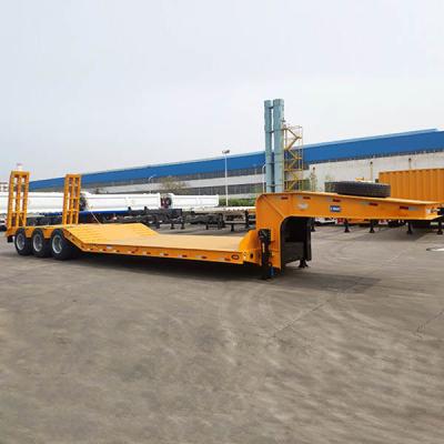 China Air Suspension 50mm Kingpin 60T Low Bed Semi Trailer for sale