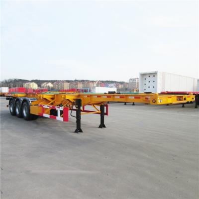 China Reboque de esqueleto tri Axle Chassis da carga útil 100T 40ft à venda