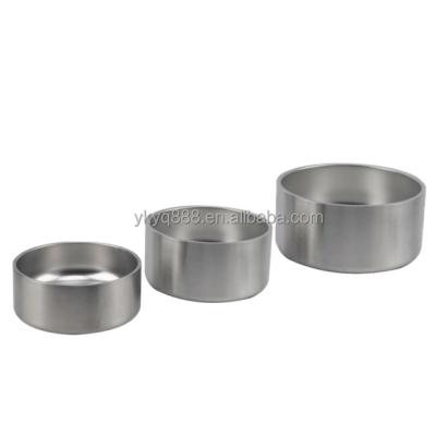 China 64oz 42oz 24oz 100oz Stainless Steel Double Wall Dog Bowl Pet Food Viable Water Bowl Slow Feeder for sale