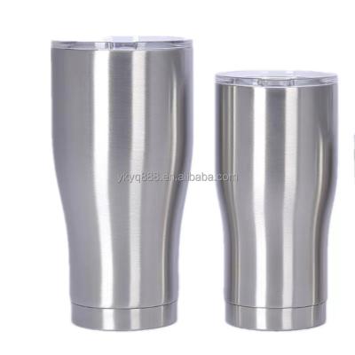 China 12oz 20oz Logo Travel Twist Tumbler Stainless Steel Viable Vacuum Insulated Custom Beer Mug With Lid Wall Double Curve Tumbler for sale