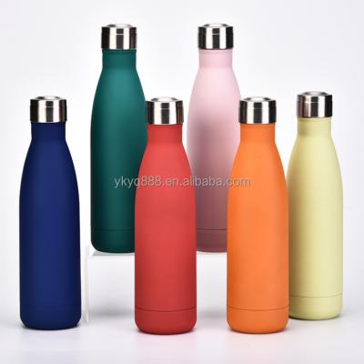 China Factory Wholesale Cola Shaped Bottle Sport Water Coke Bottle Viable 350ml 500ml 750ml Double Wall Vacuum Insulation Stainless Steel Factory for sale