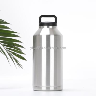 China PORTABLE Stainless Steel Food Grade 18/8 18oz 36oz 64oz Double Wall Insulation Sports Water Bottle BPA Free With Leak Proof Lid for sale