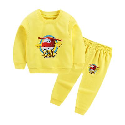 China 2018 Spandex/Cotton Baby Boy Clothes Winter Cartoon Boy Clothing Set Long Sleeves Leisure Boys T-shirt+Pants 2pcs Kids Clothes Set for sale