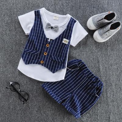 China Bibicola Baby Boy Summer Casual Clothing Set Short Sleeve T-shirt+Shorts Boys Clothes Casual Cotton Style 2 Piece Clothing Set New for sale