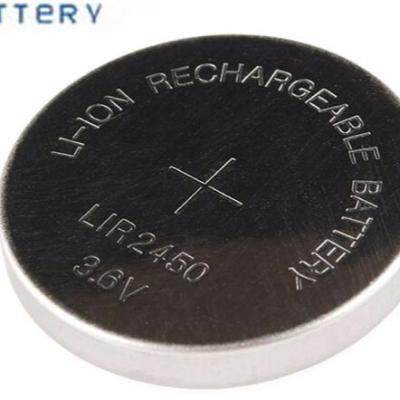 China EWT good price 3v lithium CR CR2450 button cell battery with solder tabs 24*5.0MM for sale