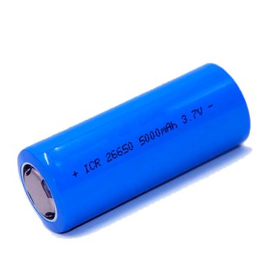 China Power Factory 26650 Flat Head 3.7V 5000mAh Industrial Packaging Lithium 18650 Li Ion Rechargeable Battery 65*26mm for sale