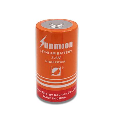 China Primary Lithium ER34615M Lisocl 2 Chloride Battery D Bobbin Type Sunmoon Battery Lithium Thionyl Batteries for sale