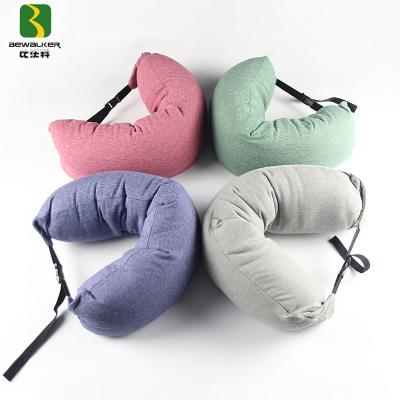 China Colorful Hotel Travel Neck Pillow with Microbeads Filling for Airplane for sale