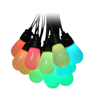 China Hot Sale 48ft Holiday Light Outdoor Garden Modern String Lights S14 String Lights With Led Edison Bulbs for sale