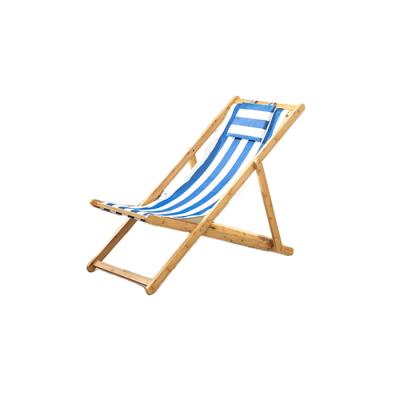 China Modern High Quality Bamboo Summer Folding Pool Lounger Outdoor Adjustable Bamboo Beach Chair for sale