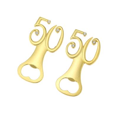 China The fiftieth viable golden anniversary birthday promotion souvenir gifts number the bottle opener 50 60 70 80 90 for sale