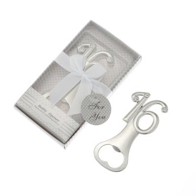 China Wholesale Popular 16th Bottle Opener Viable 16th Anniversary Wedding Gift For Guest for sale