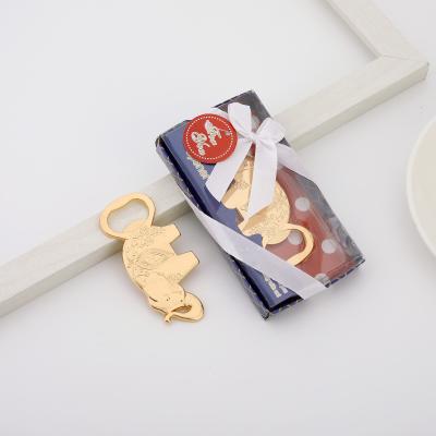 China Viable Exquisite Custom Personalized Baby Elephant Bottle Opener Blue Box Beer Bottle Opener for sale