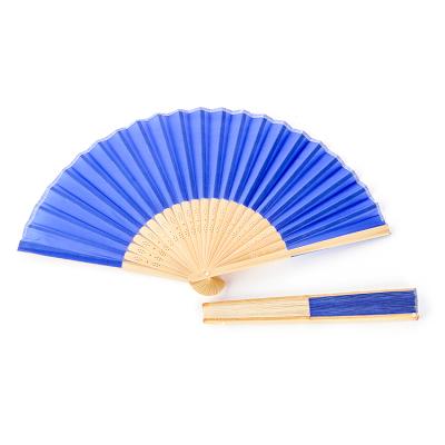 China 2020 Europe Factory Price Customized Foldable Bamboo Paper Hand Fan As A Gift Without Gift Box for sale