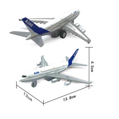 China High Quality 6pcs Alloy Diecast Models 2 Flat Styles Pull Back Aircraft Metal Diecast Aircraft, Airplane Diecast Models for sale